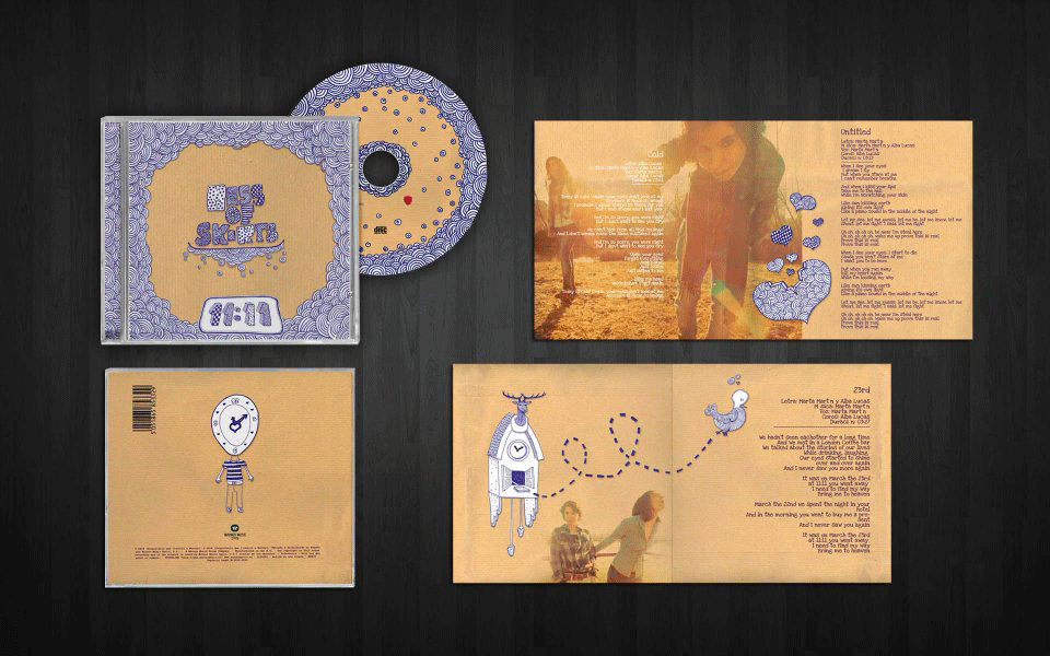  The CD cover illustrations and design were inspired by typical doodles drawn by high school students. 