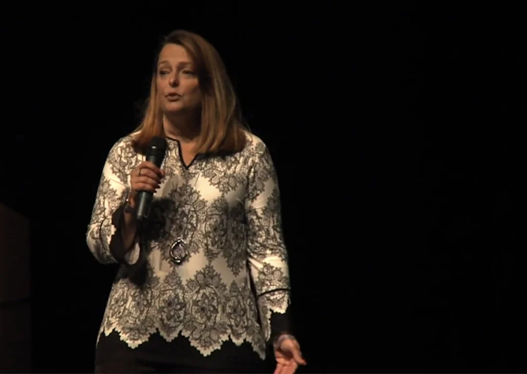 Co-Founder, Holly, addressing the community of Windham NH, for Mental Health Awareness, 2018.