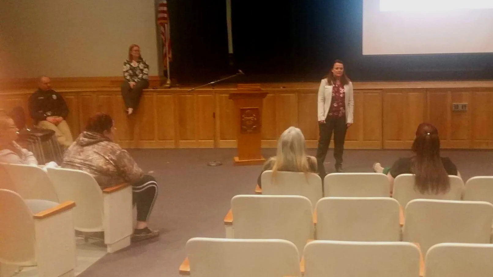 Reaching out to the community of Penacook, at Merrimack Valley High School’s, Mental Health Awareness Night, March, 2019.