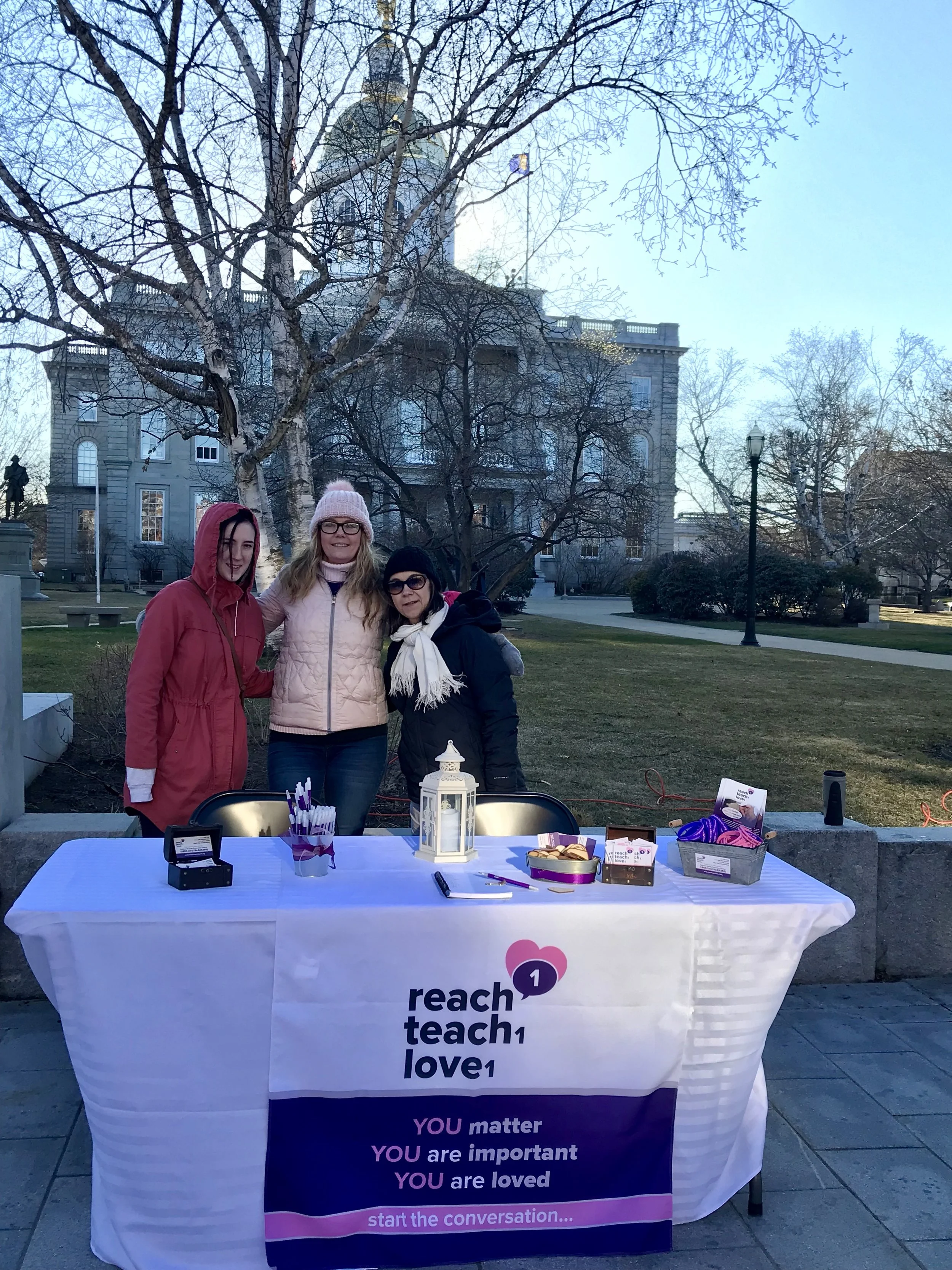 Reach 1 team, participating in the first annual “Take Back the Night” Rally to support Sexual Assault Awareness Month, and those who are trying to make change. Concord NH.