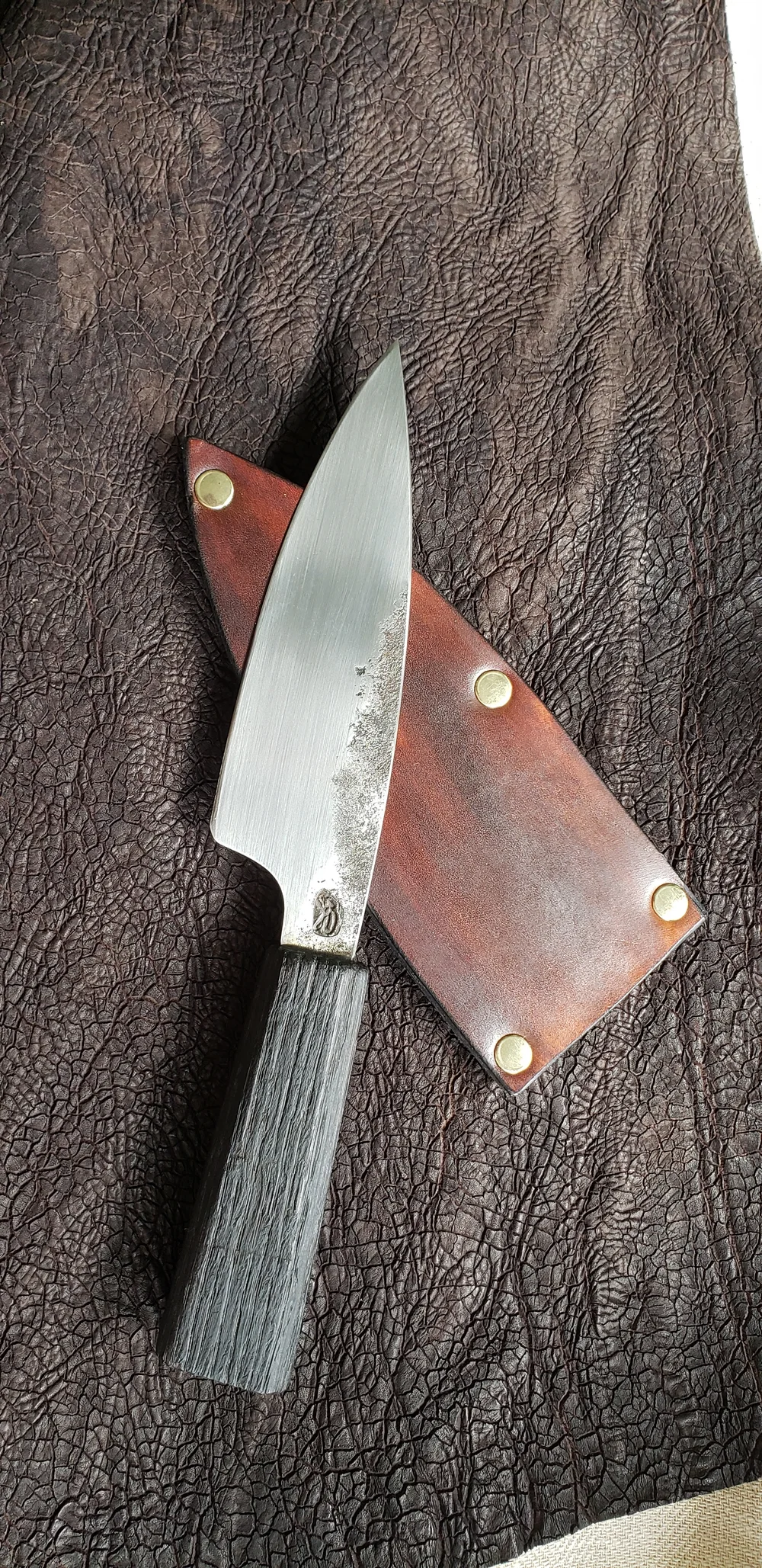 Whiskey Barrel Classic French Chef Knife Damselfly Forge