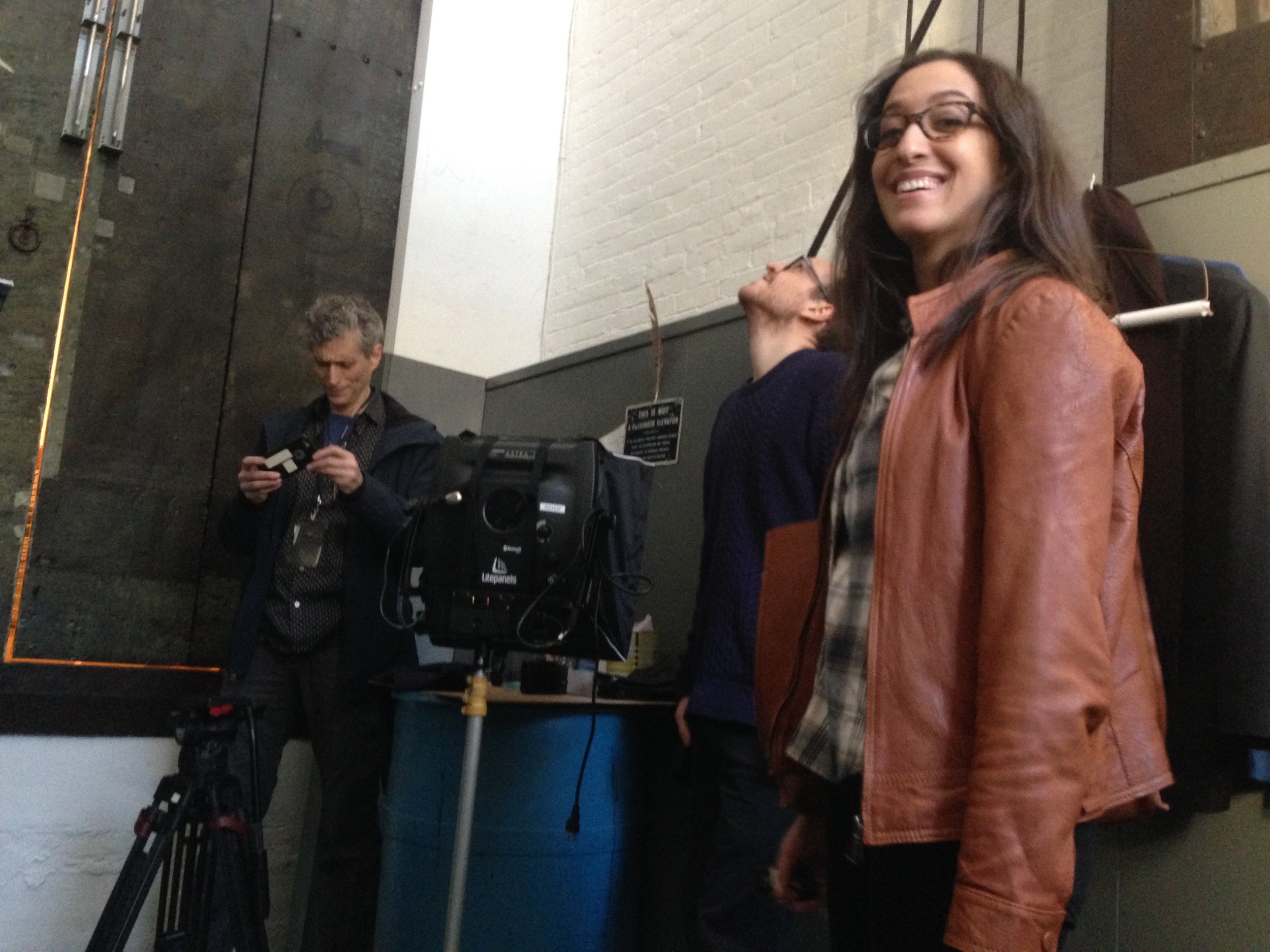 DP Rick Siegel and PA Amelia Viner_Oldenburg elevator.jpg
