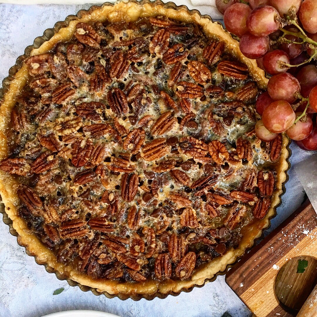 The pie we previewed in our Instagram post, pecans, yes ... but with dark chocolate. Not following us? Get to it!  http://www.instagram.com/eurocastcookware .