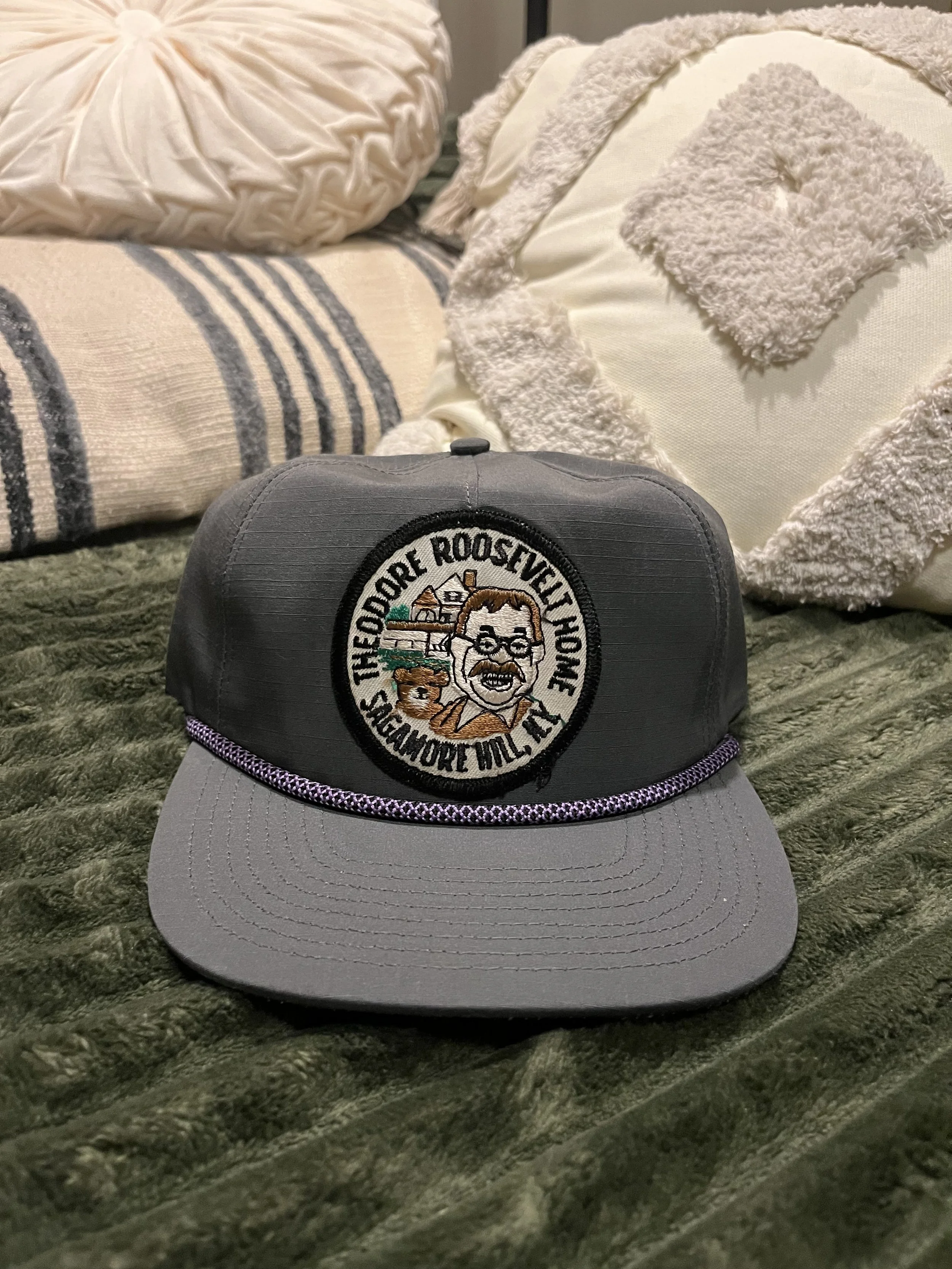 Teddy Roosevelt Vintage Patch on Fow Wow Rip Stop Hat