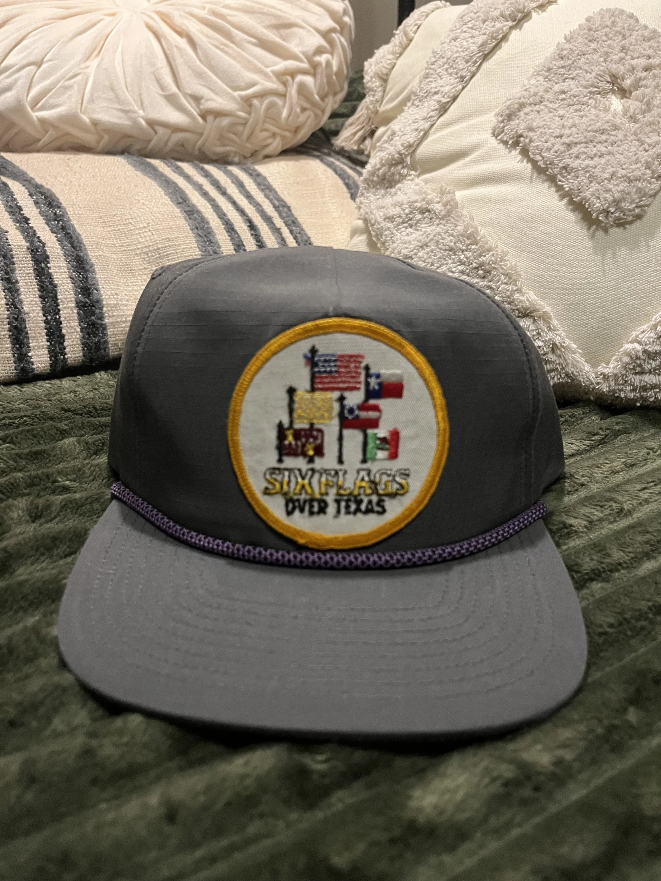 Six Flags Over Texas Vintage Patch on Fow Wow Rip Stop