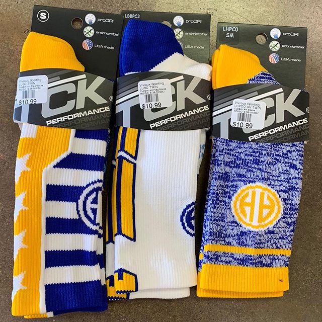 NEW AH socks just in! Perfect for homecoming week. Stop in and pick up a pair. #vivrouxsports #shoplocal