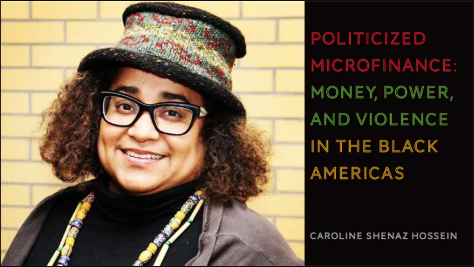 Book Prize Awarded to Dr. Caroline Shenaz Hossein