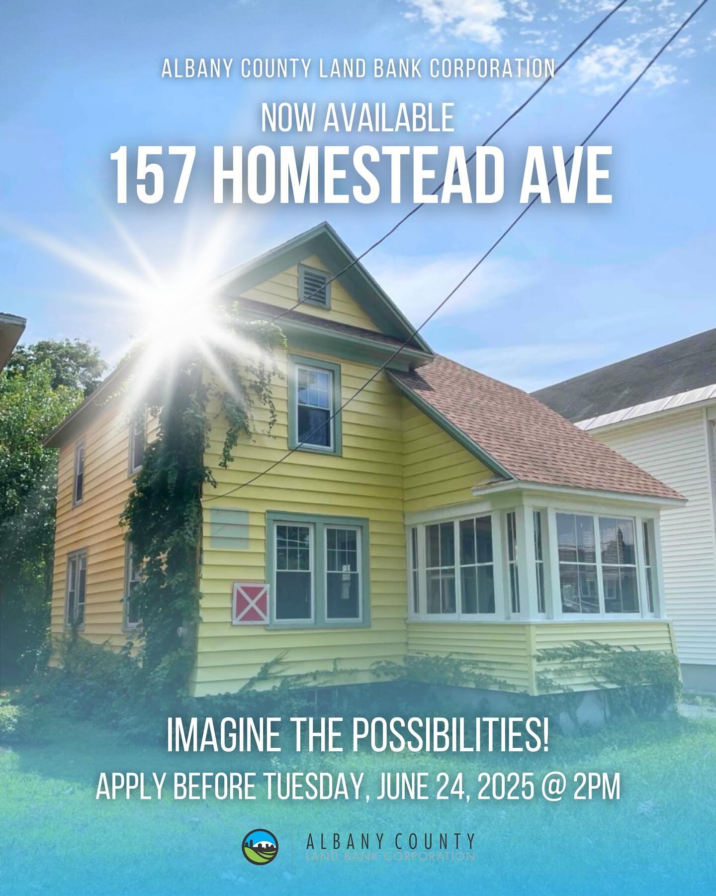 Now Available: 157 Homestead Ave!!

This yellow gem is full of potential and ready for someone with a vision! Don&rsquo;t miss out&mdash;we&rsquo;ve got plenty of other vacant buildings available too! 🏘️🛠️
&nbsp;
Submit a Property Purchase Applicat