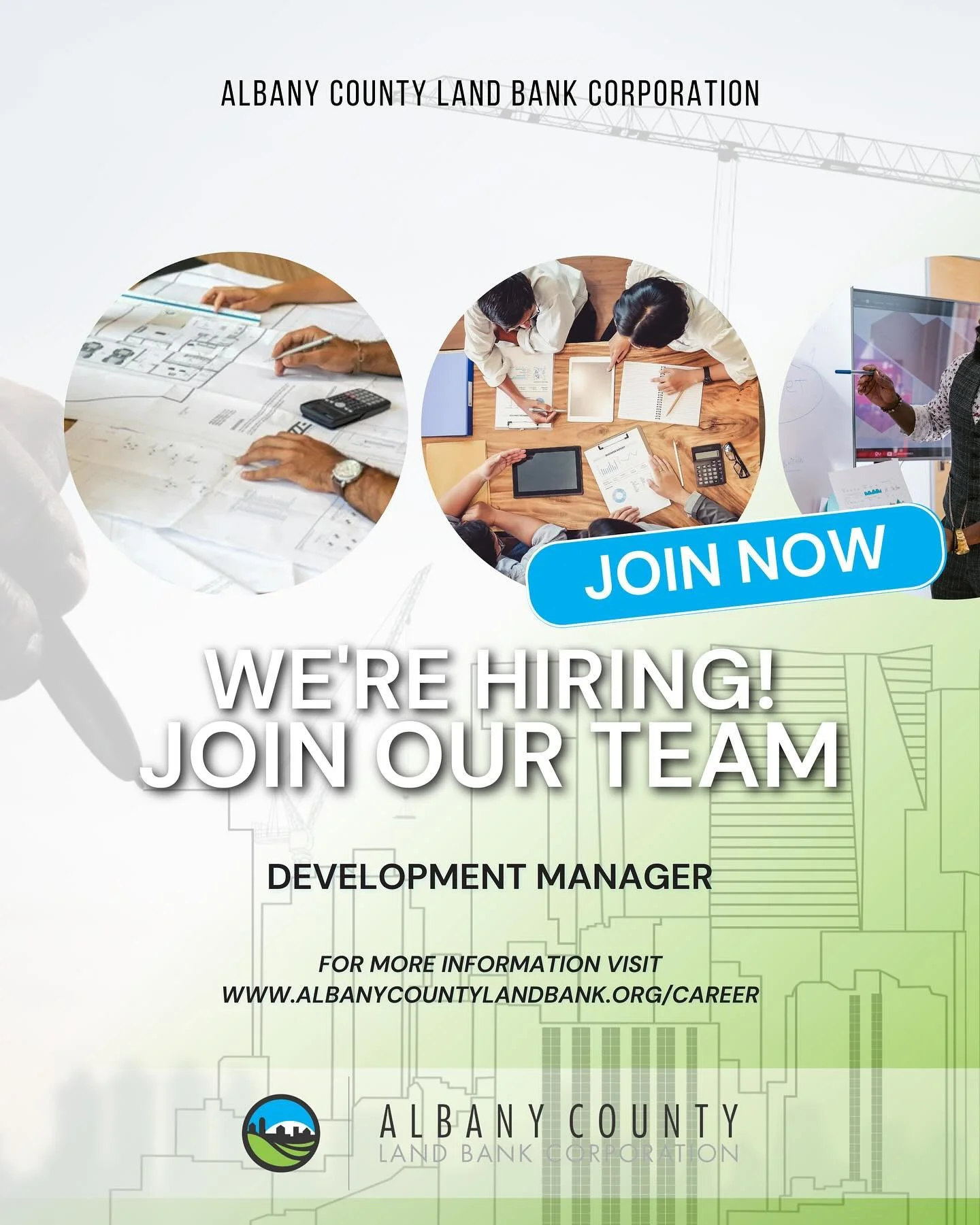 We&rsquo;re hiring at the Albany County Land Bank! 🎯

Our team is searching for a Development Manager to help us secure funding, drive impactful housing projects, and support community development right here in Albany County.

If you&rsquo;ve got ex