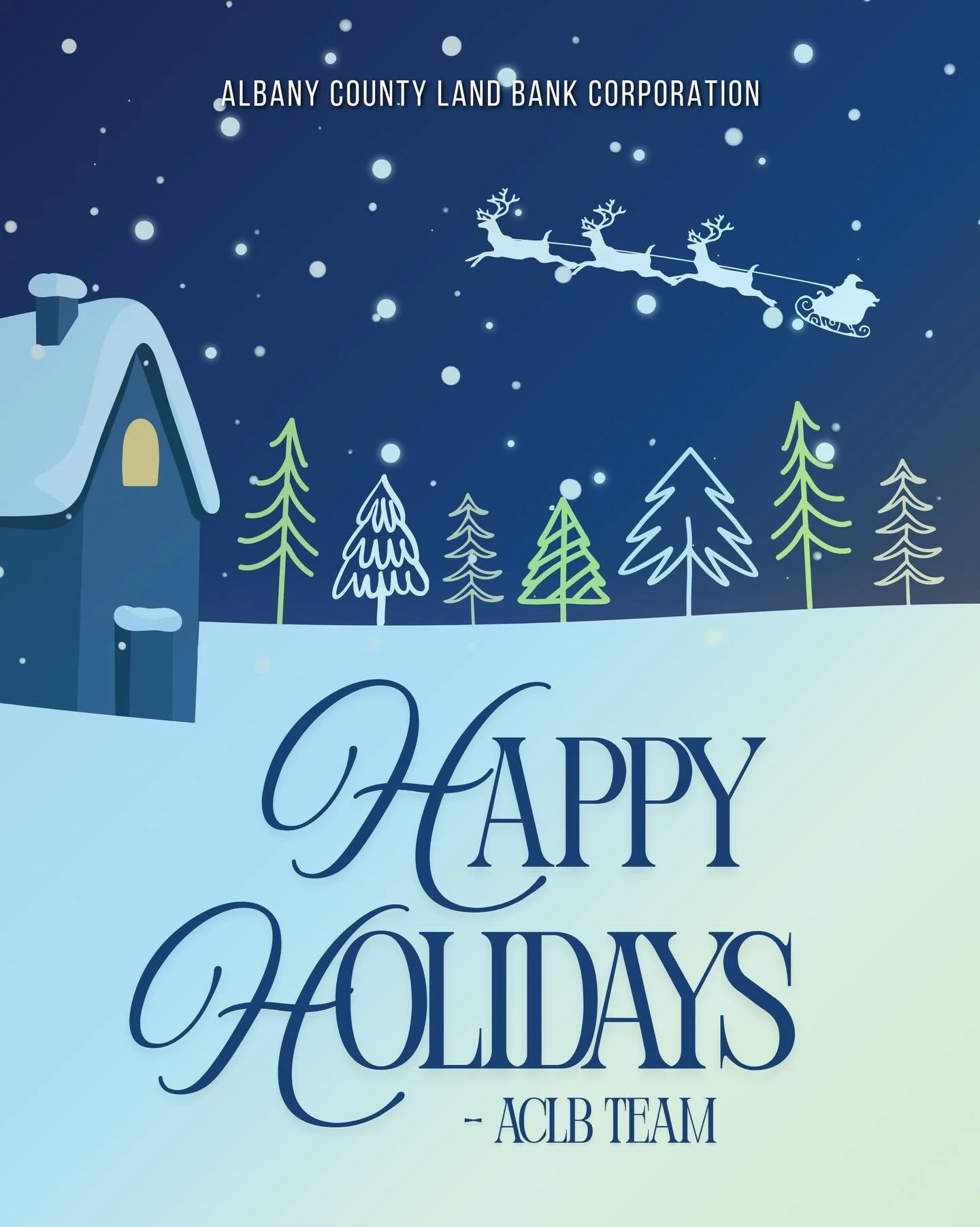 ✨ Happy Holidays from the Albany County Land Bank! ✨

As the year comes to a close, we want to express our heartfelt gratitude to our partners, community members, applicants, and supporters. Your collaboration, trust, and dedication to revitalizing n