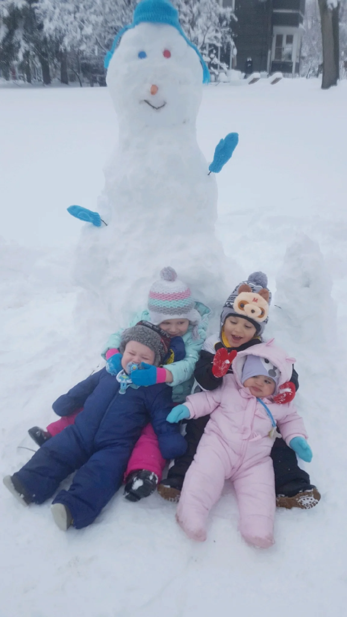 Not all of our little ones appreciated the new fallen snow!