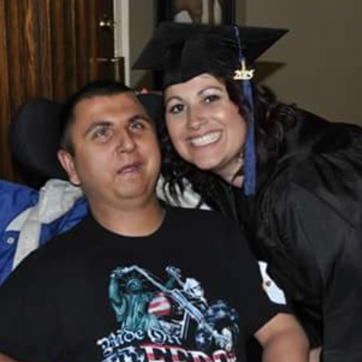 Lisa RN, our office manager, at college graduation 