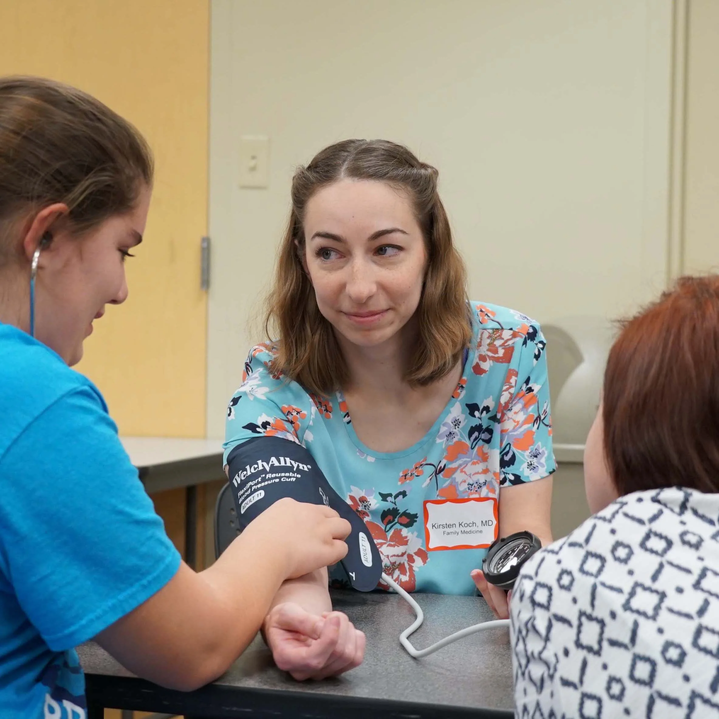 Dr. Koch teaches not only on how to check a blood pressure, but also on the importance of treating hypertension.