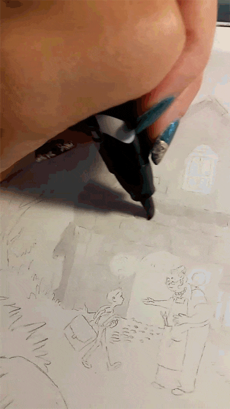 ... and weird closeups of the tips of my markers!