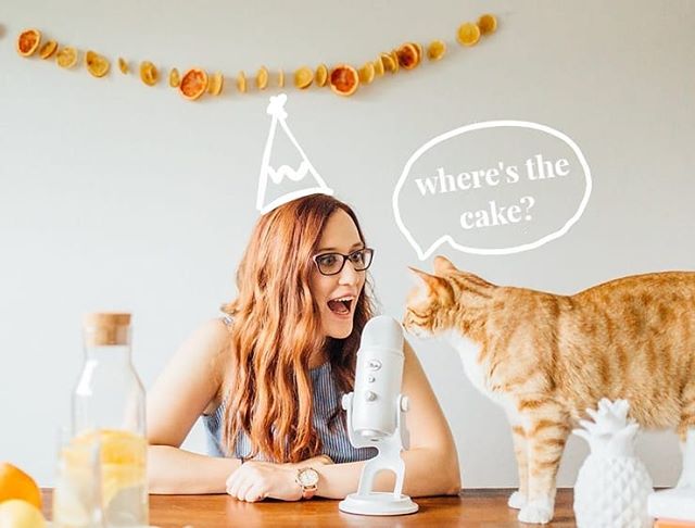 H A P P Y &bull; B I R T H D A Y 🎂 today I'm celebrating this crazy journey of my #podcastlife and thankful for everyone who has listened so far. I can't wait to see what 26 has to offer but until then Oliver and I are on the hunt for chocolate cake