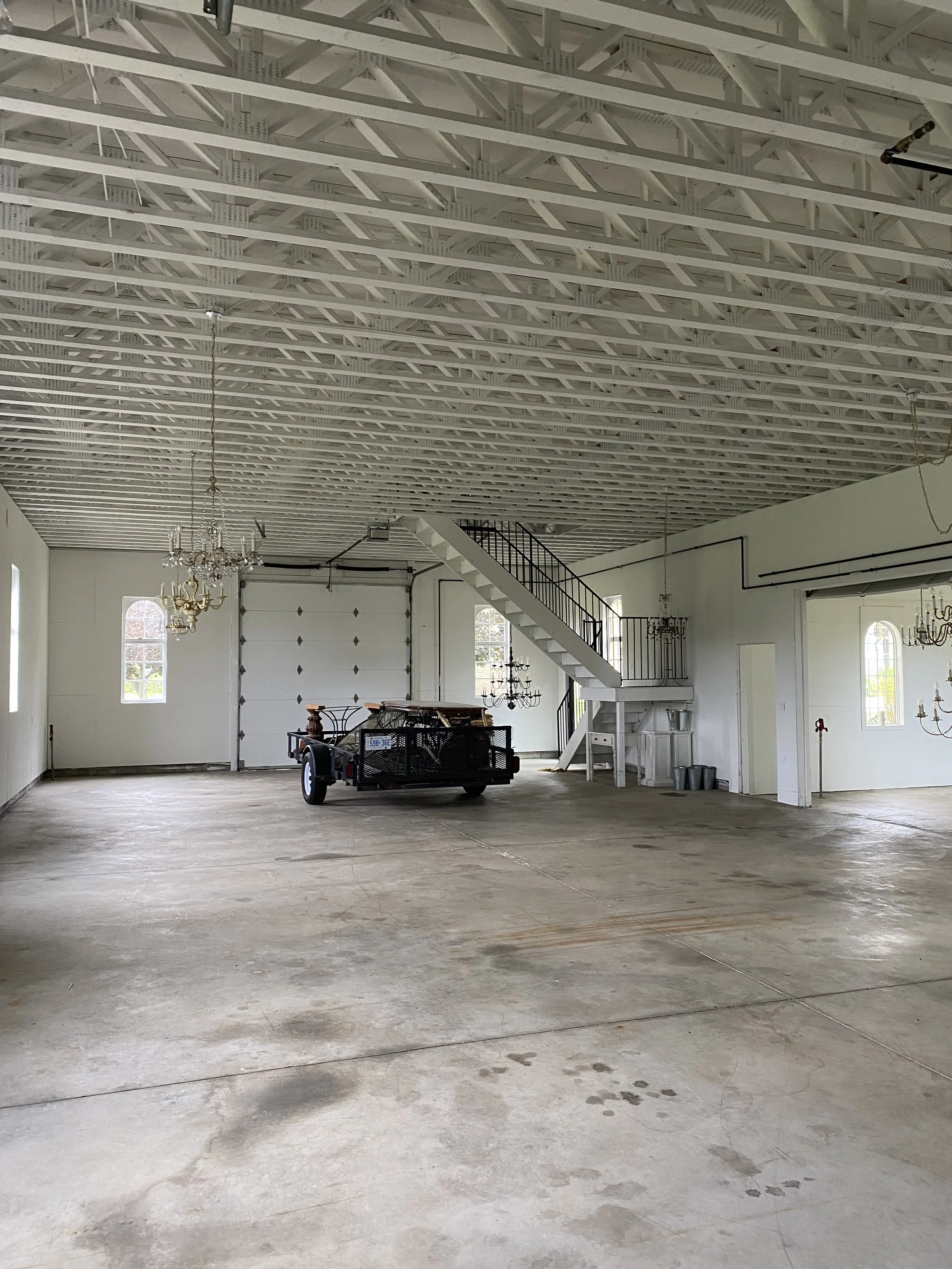 Existing agricultural barn at Lune 1860 before its conversion into an event and hospitality destination in rural Ontario.