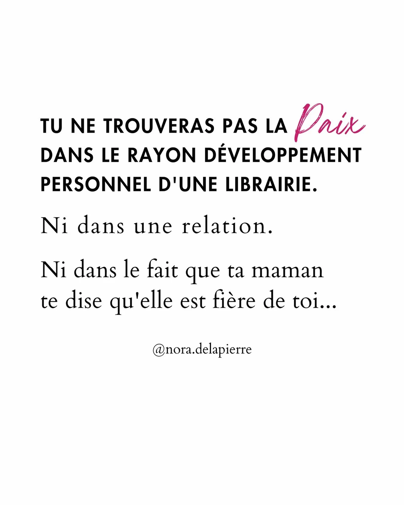 LA VRAIE PAIX
&amp;
LE VRAI &Eacute;PANOUISSEMENT
 
L&rsquo;acceptation de l&rsquo;existence illimit&eacute;e de cette vie
Vient de l&rsquo;Ombre.
 
De ces parties de toi que tu &eacute;vites compl&egrave;tement.
 
Les parties de toi que tu pr&eacute