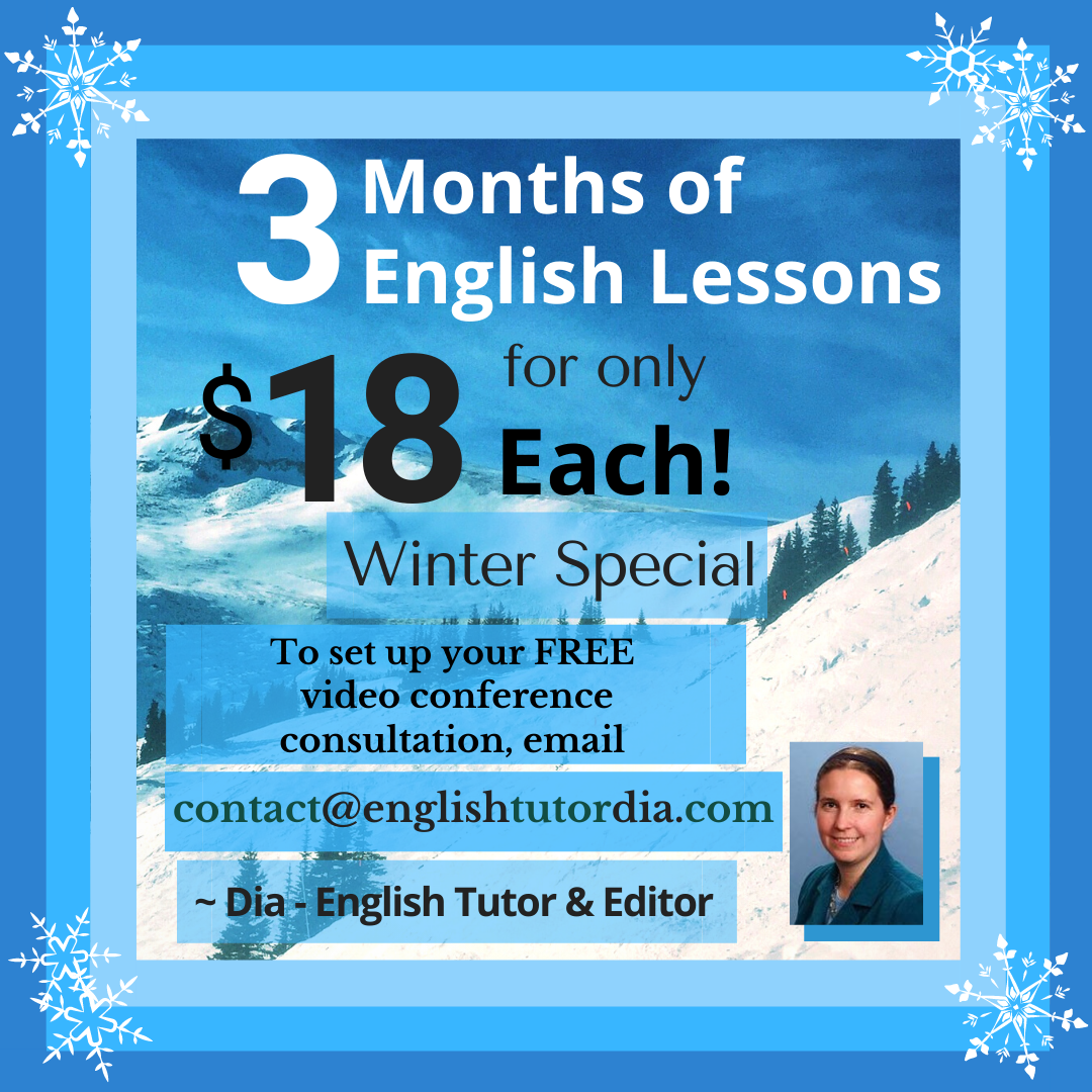 Only $18 for 3 months of English tutoring sessions.