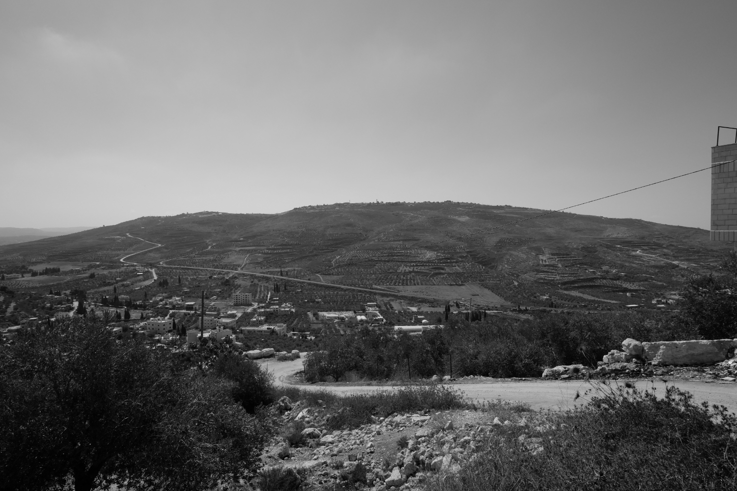  A view of the Israeli settlement Yitzhar, from Burin. 