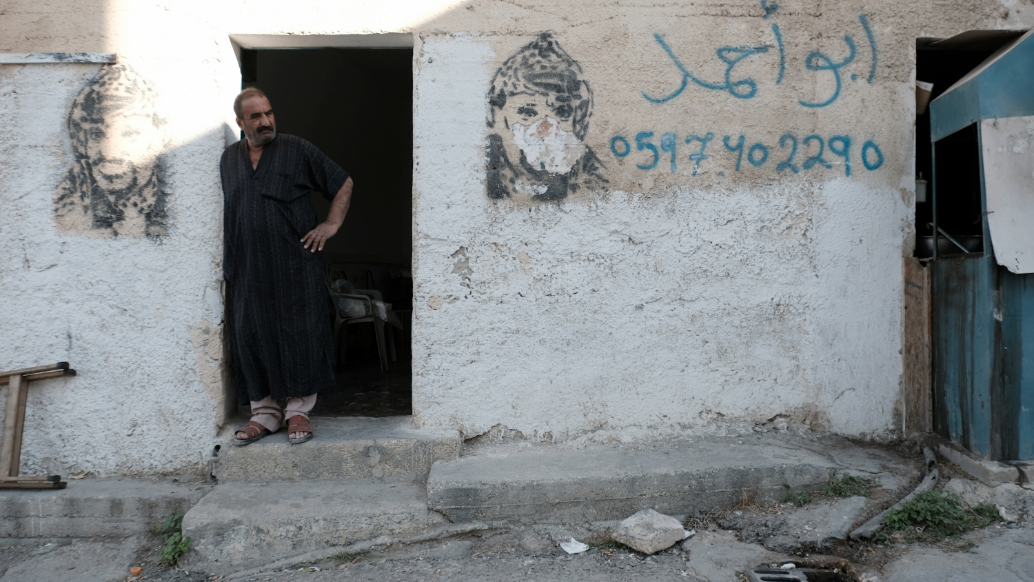 Mr. Khaled Zaben is a member of the Burin village council and a local farmer. "Even if they (Israel) build 20 million buildings on my land, even if they fill the land with gold, I won't sell," says Mr. Zaben. "If you sell your land, you sell your honor."
