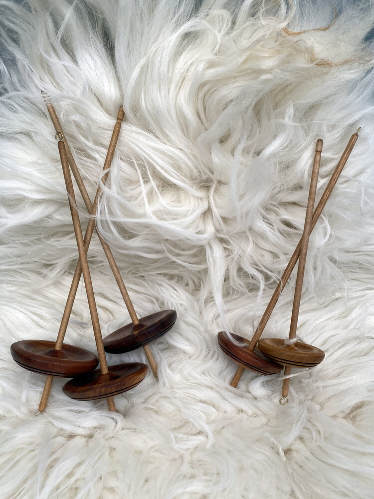 Hand-Carved Drop-Spindles — Tierra Wools
