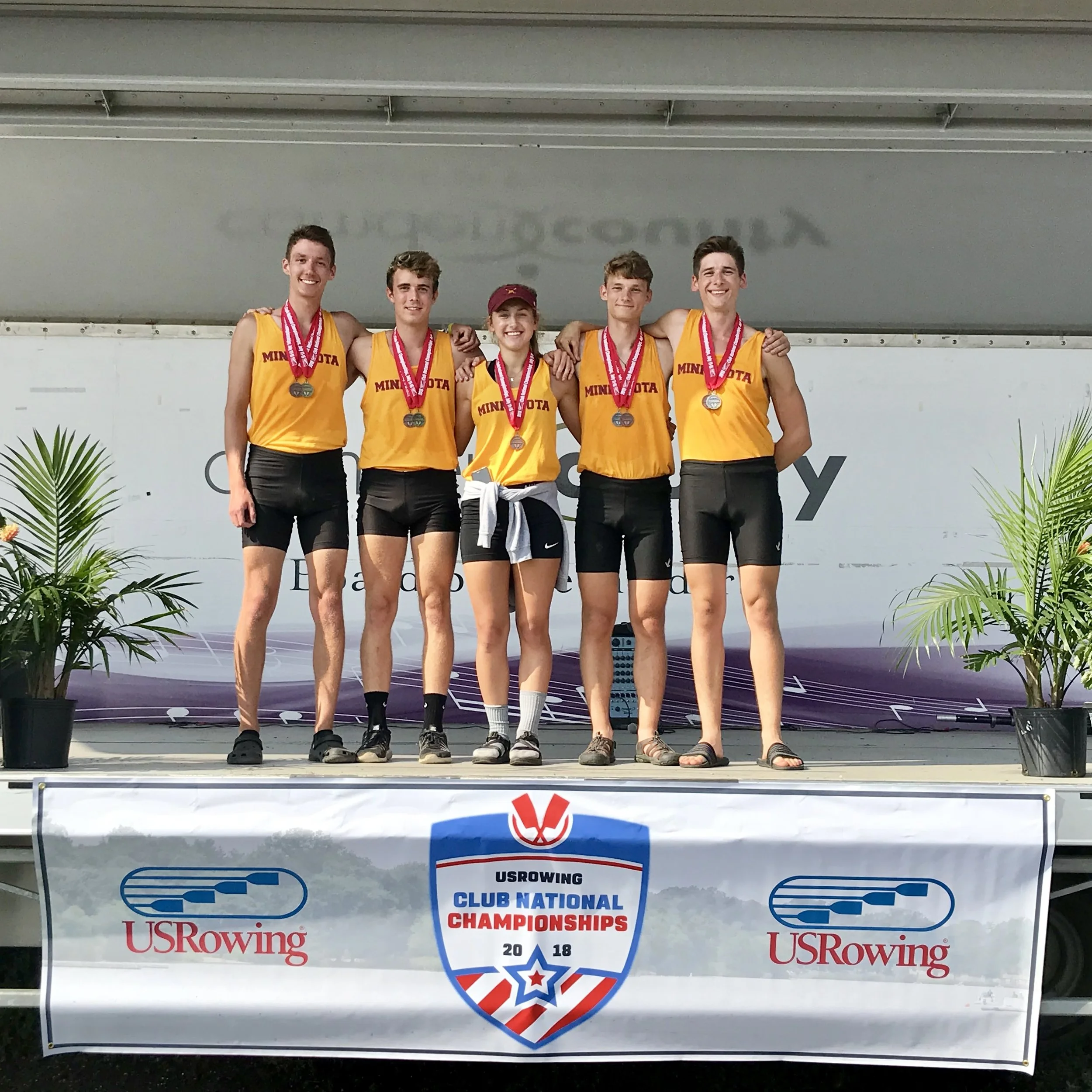 Left to right: Connor Lund ('18), Alexander Martin ('18), Recebba Sedivy ('20), Sean Tardrew ('20), Keiran Peers ('21)
