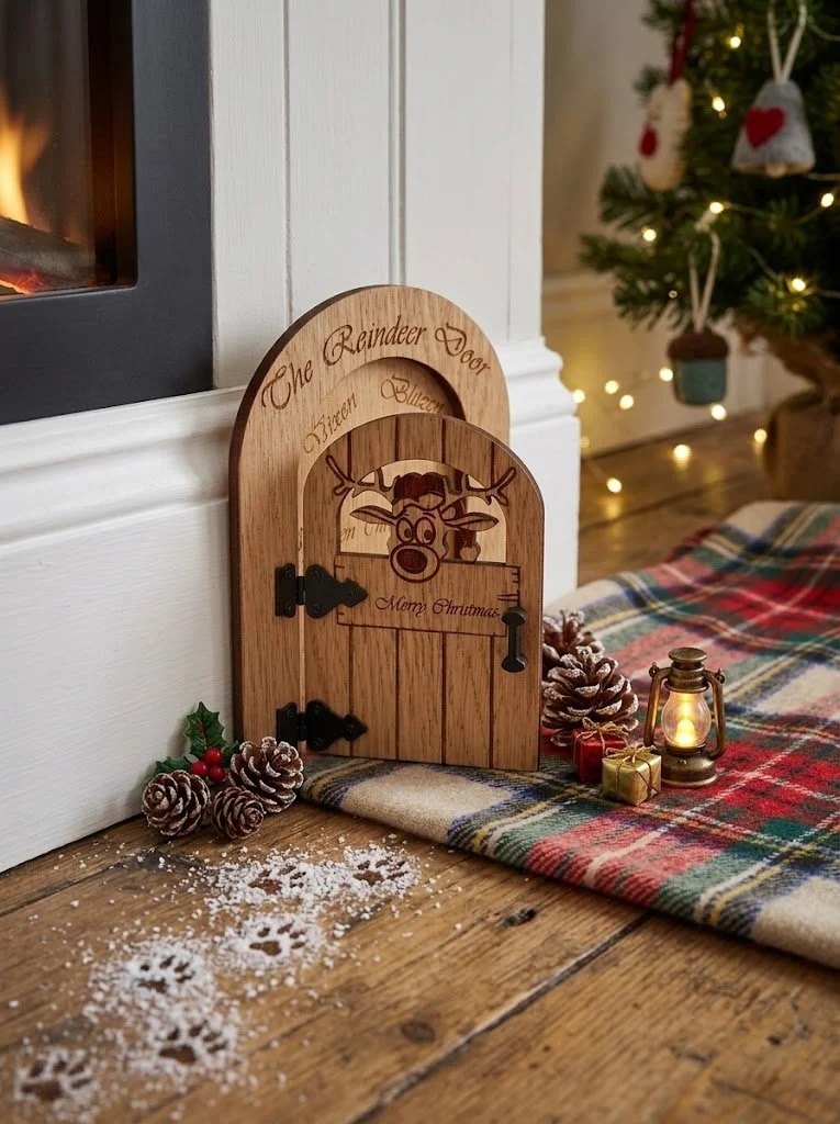 Reindeer Christmas Door