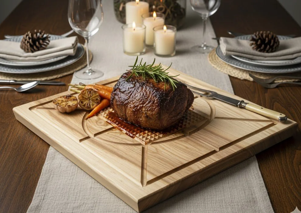 Carving Board with Juice Grooves