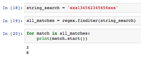 finditer() allows you iterator through the matches