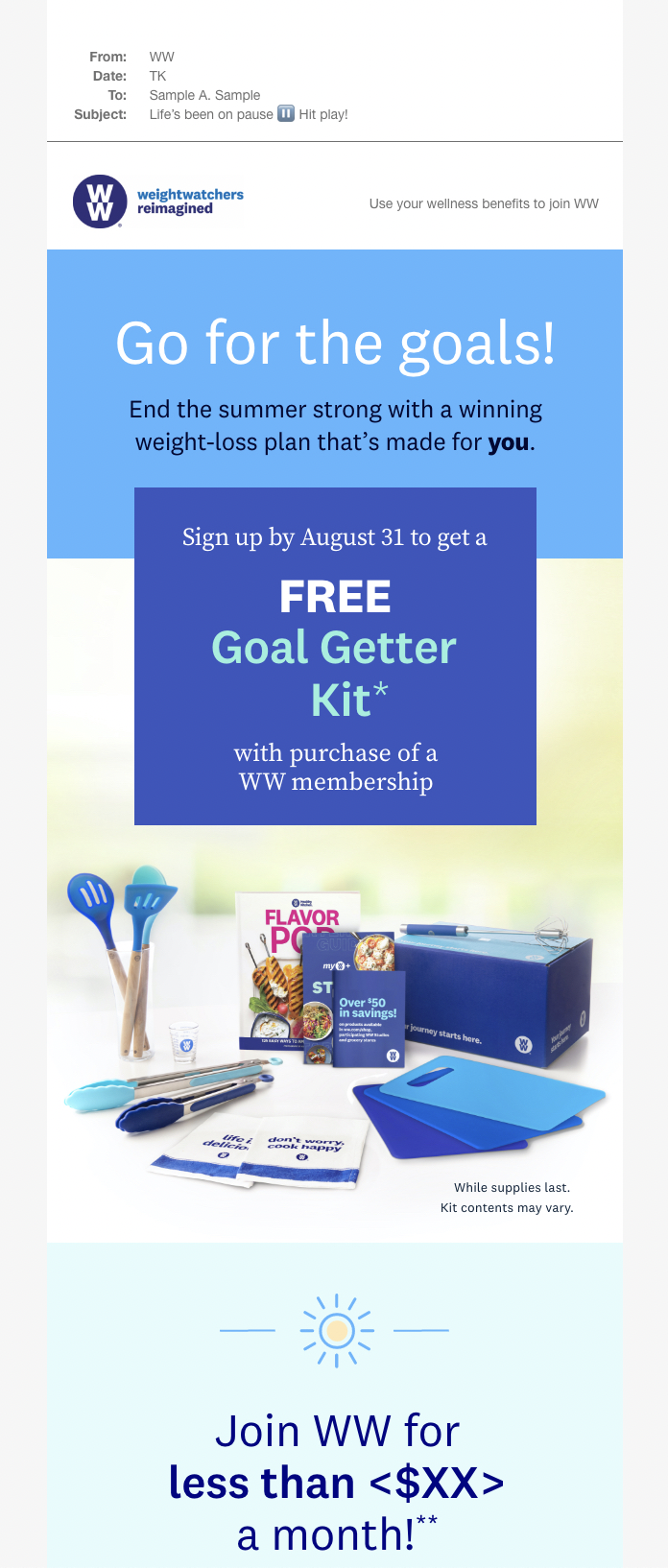 Recruit email with GIF  