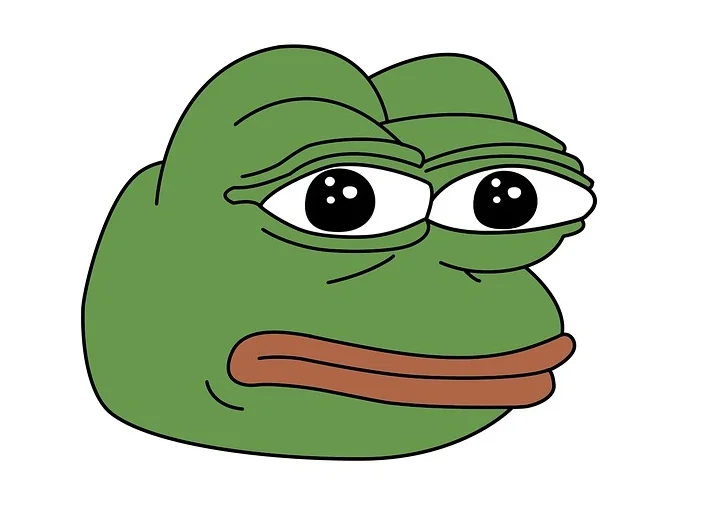 Webstripfiguur Pepe the frog, die geassocieerd raakte met extreemrechts.
