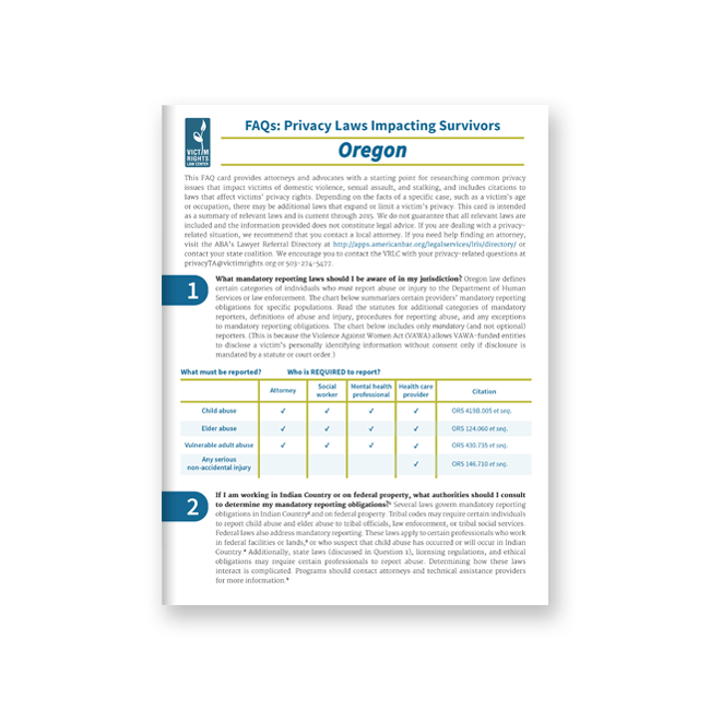 Victim Rights Law Center FAQs | layout