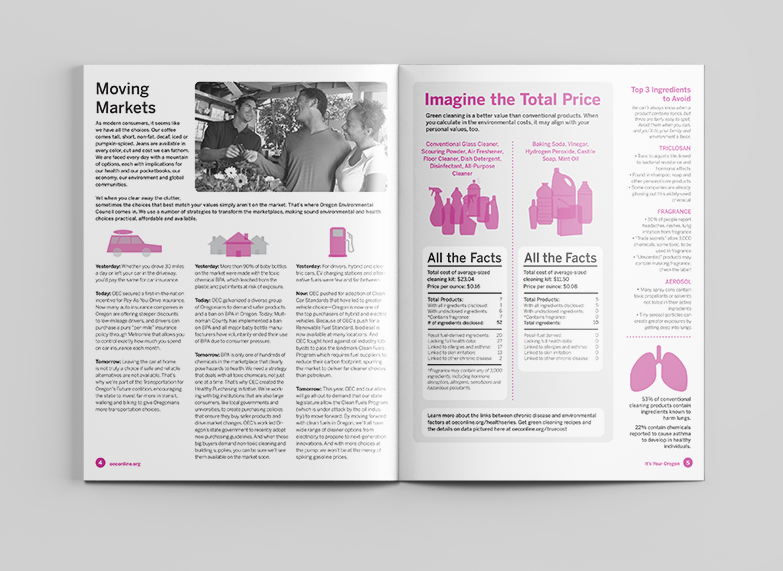 Oregon Environmental Council Newsletter | layout and infographic