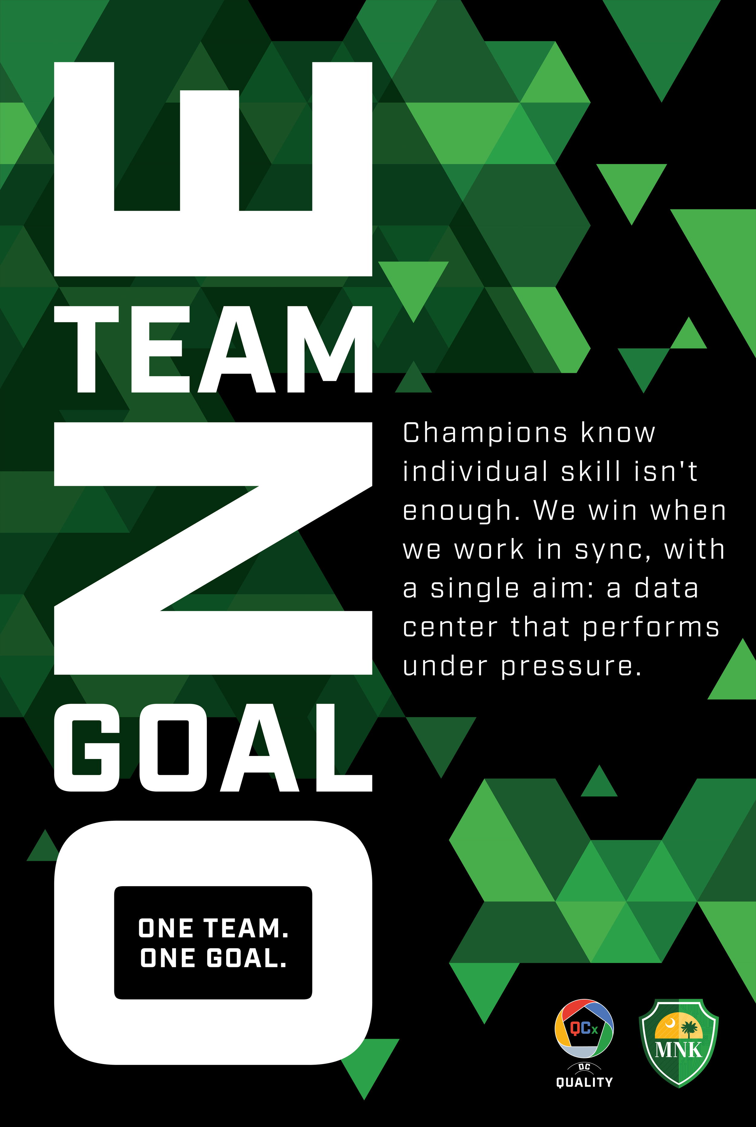 One Team One Goal Change Management Poster