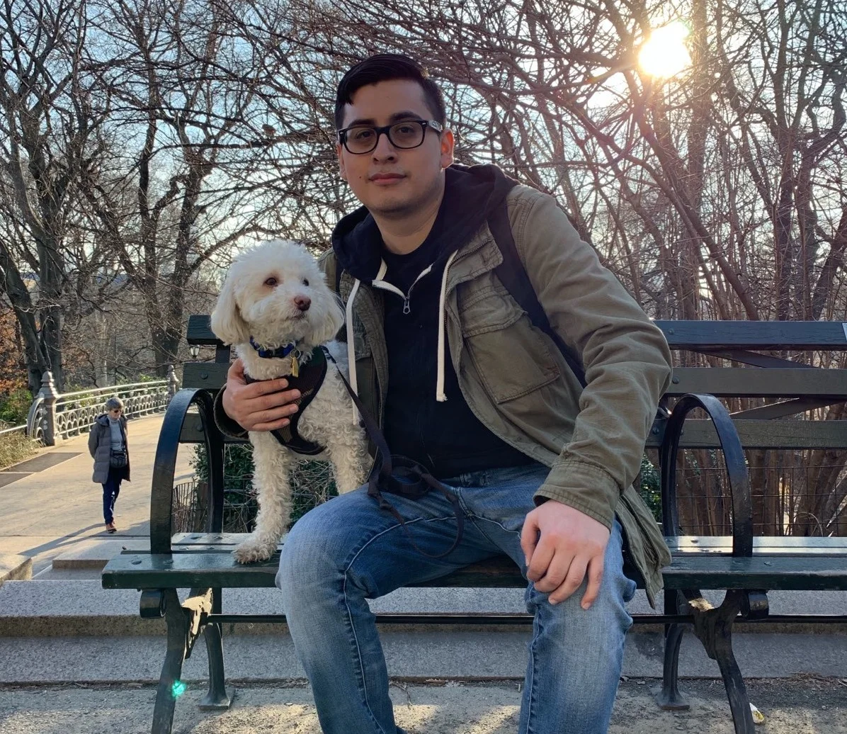 CARLOS TIGRE, DOG WALKER BORN AND RAISED IN NEW YORK, CARLOS HAS BEEN WALKING DOGS FOR 10 YEARS. HE WOULD LOVE TO TAKE YOUR PUP AROUND THE CENTRAL PARK RESERVOIR OR ALONG THE EAST RIVER. HE LOVES ALL DOGS, BUT HOLDS A SPECIAL PLACE IN HIS HEART FOR FRENCH BULLDOGS. PATIENT AND HARDWORKING, CARLOS ENSURES THAT YOUR DOG WILL HAVE A SAFE AND FUN TIME WHEN IN HIS CARE. WHEN HE’S NOT PROVIDING PET CARE, CARLOS ENJOYS CATCHING UP ON THE LATEST TV AND MOVIES.