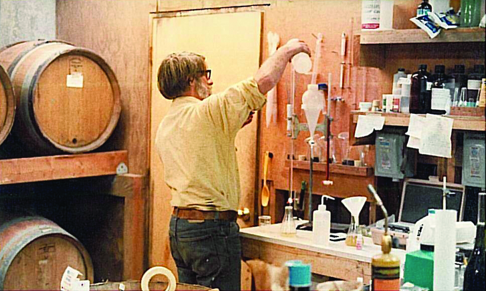 Vintage Photo of David Adelsheim Winemaking