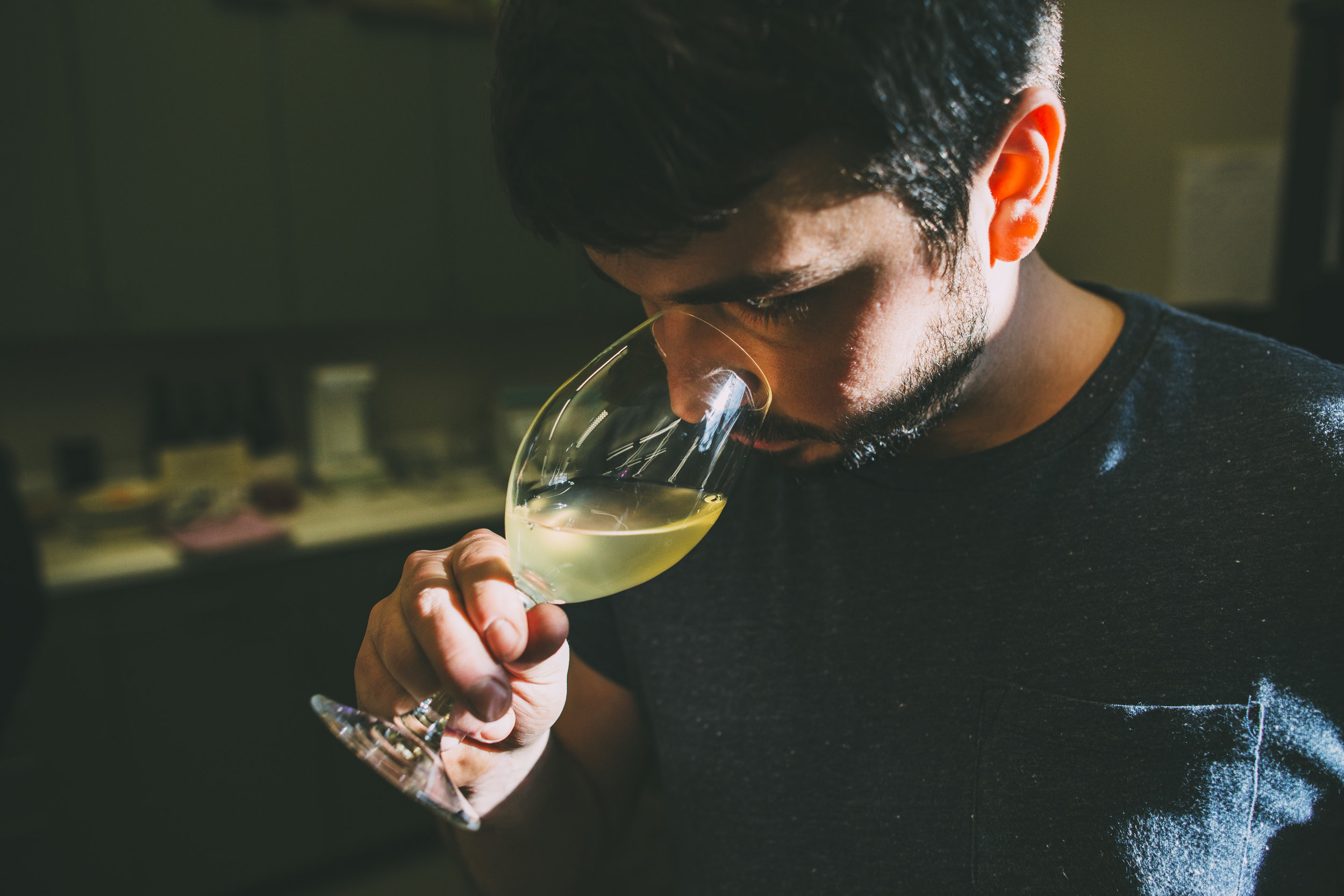 Man Tasting Wine at Adelsheim