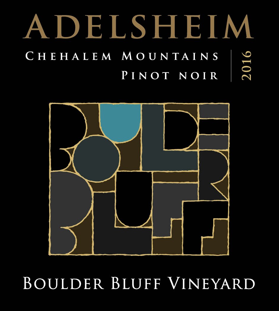 2016 Boulder Bluff Pinot noir front label