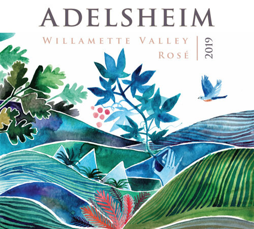 Adelsheim 2019 Artist Series Rosé front label (Copy) (Copy) (Copy)