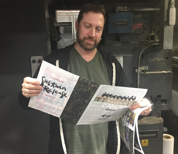 4 a.m. press check for Coachella CAMP Magazine, 2017.