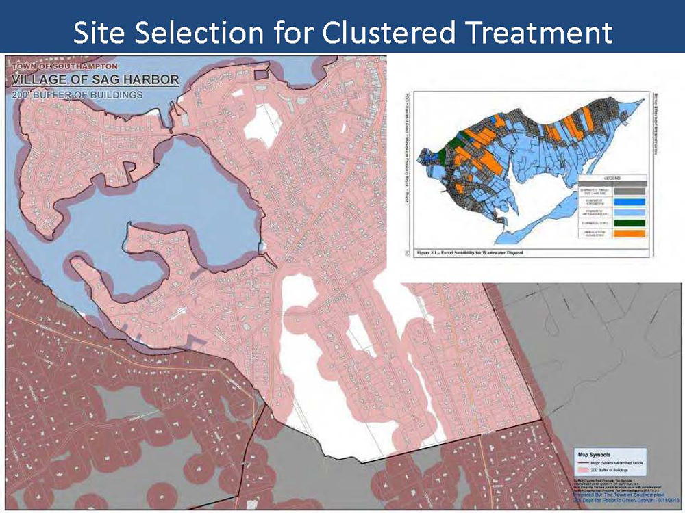  On site system or clustered system. Clustered treatment system may be appropriate for certain for their property density, shallow groundwater, and proximity to waterbody. Community’s consensus of willingness must be developed. 