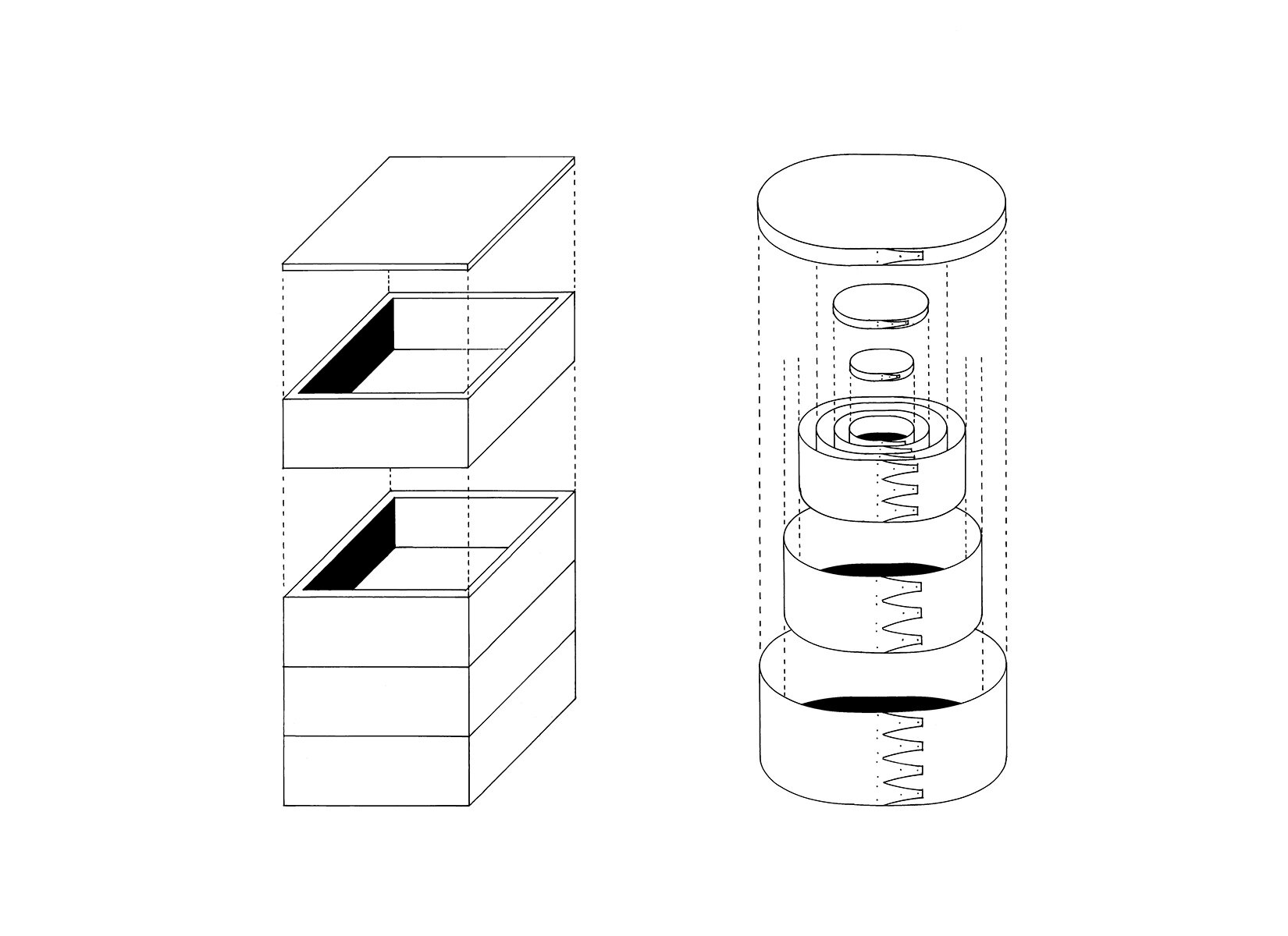  Diagram of Boxes: Methods of opening generate different spaces. 