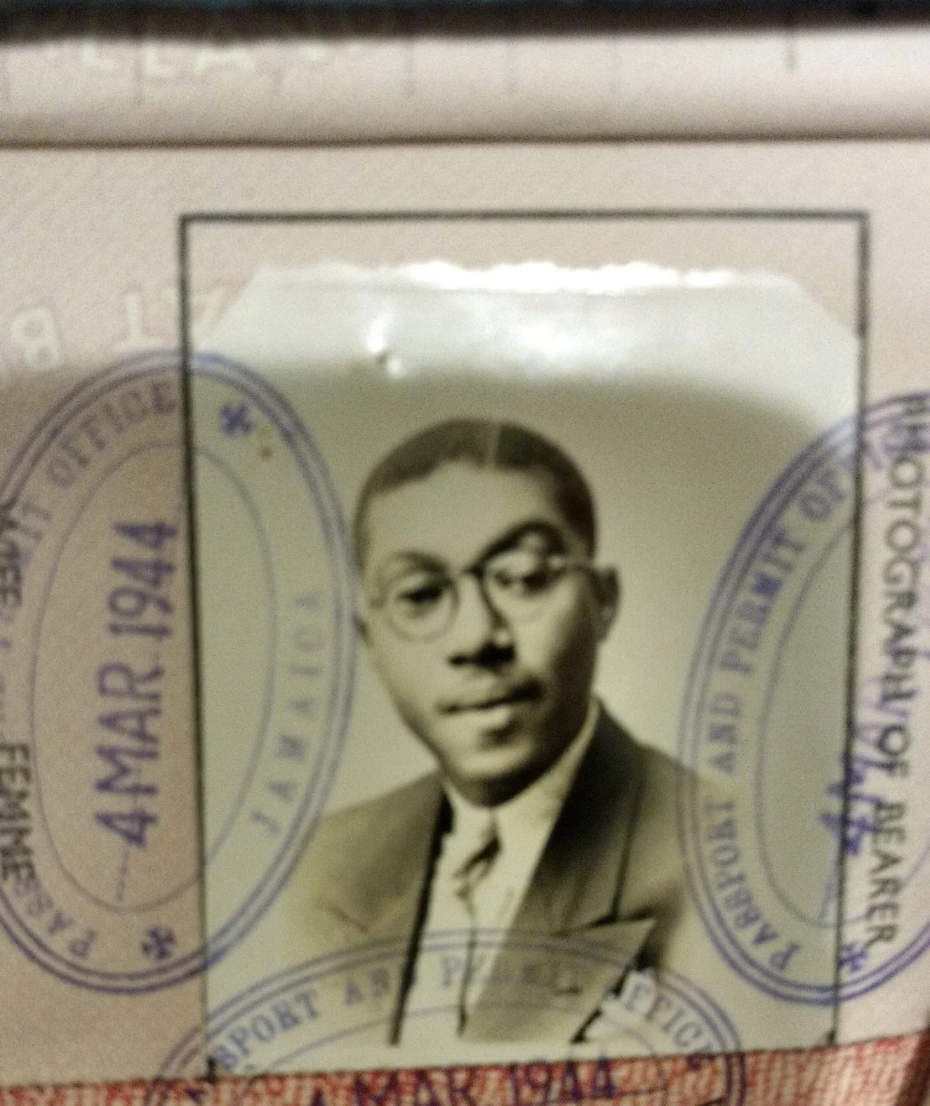 My grandfather’s passport to move to America to be with my grandmother and mother.