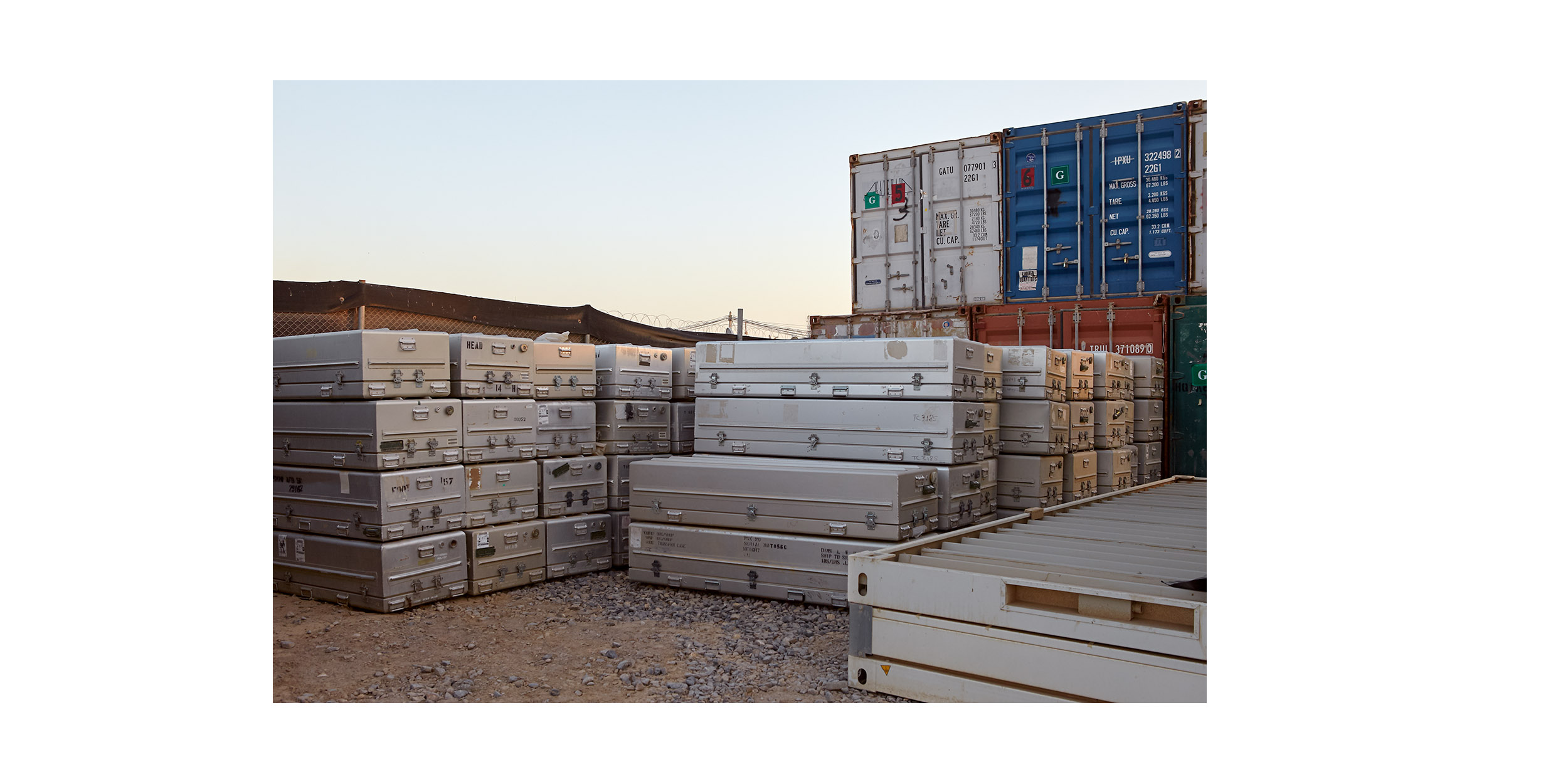  Transfer cases and shipping containers, Mortuary Affairs Collection Point,  Kandahar Airfield 