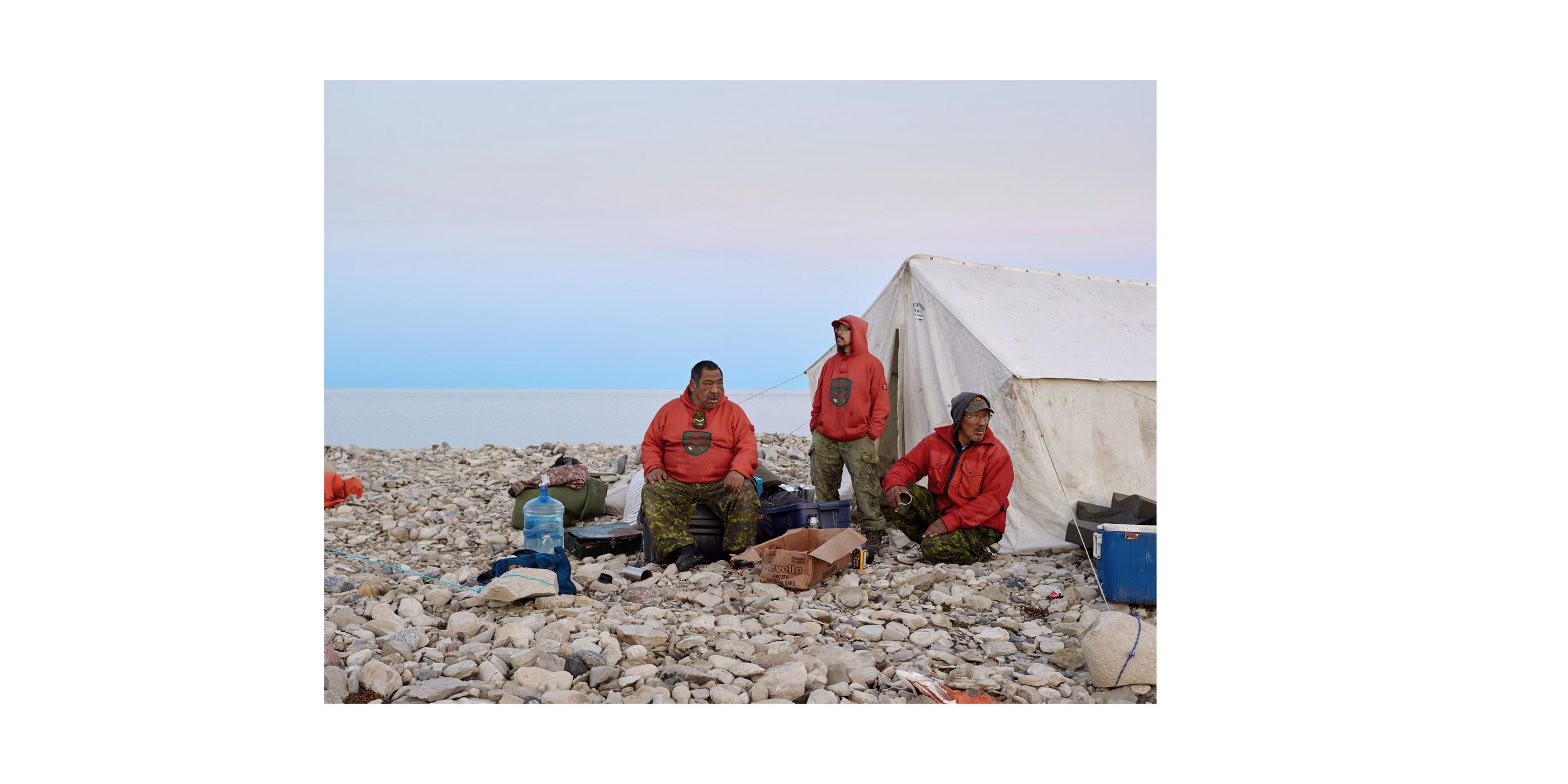  Rangers John and Steven Ukuqtunnuaq and Simon Tucktoo, King William Island 