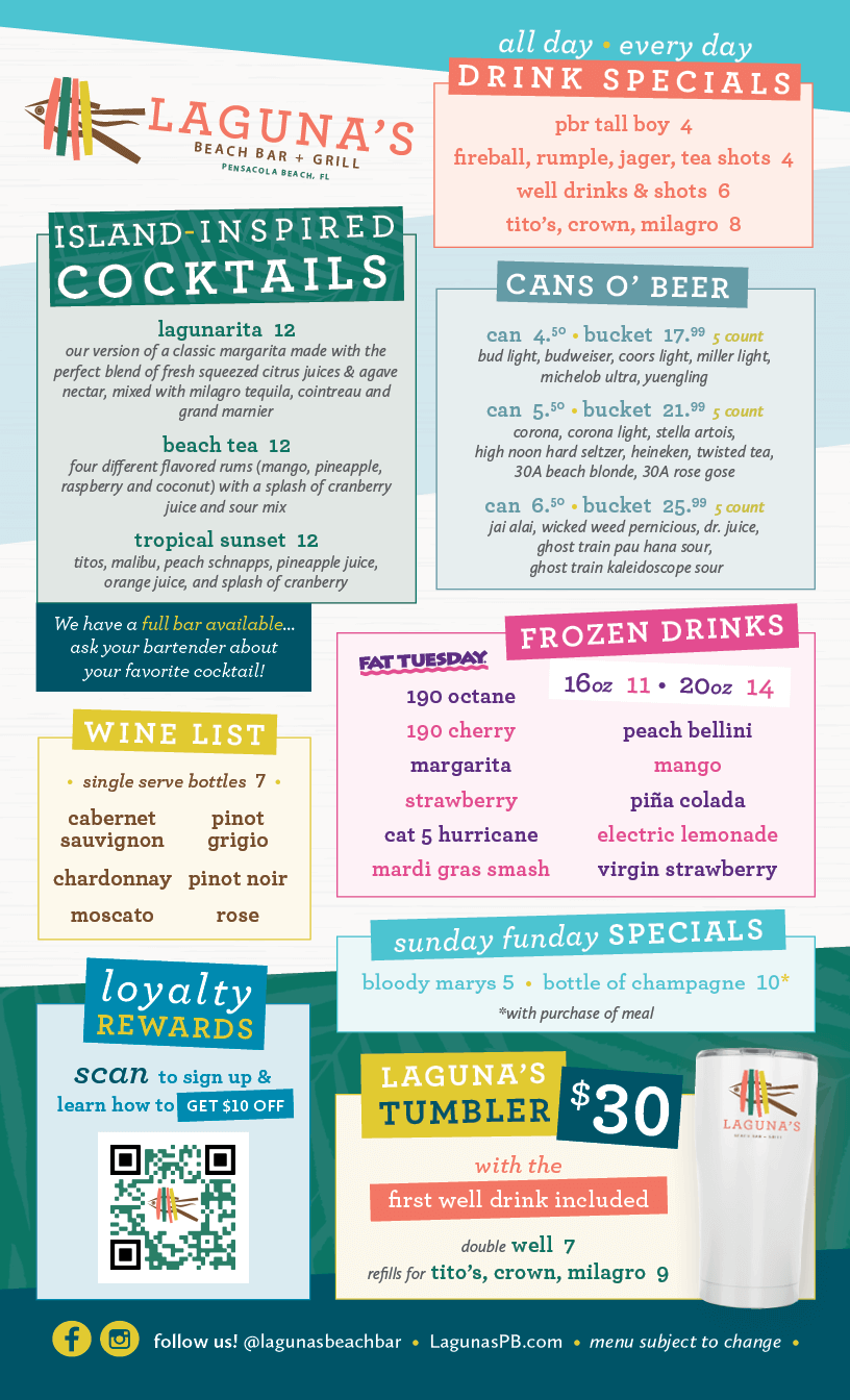 Restaurant — Laguna's Beach Bar + Grill