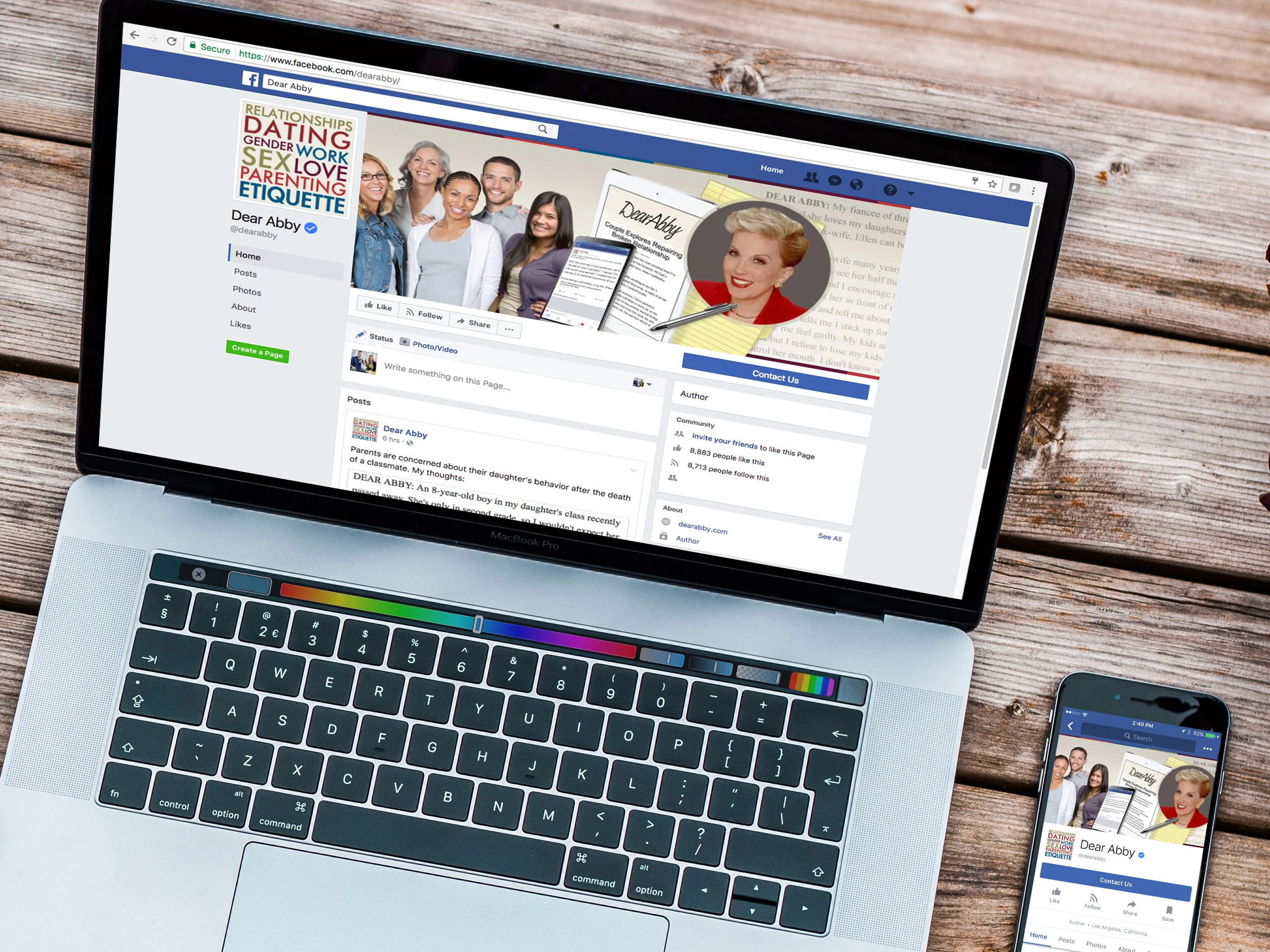Dear Abby: Facebook / desktop and mobile
