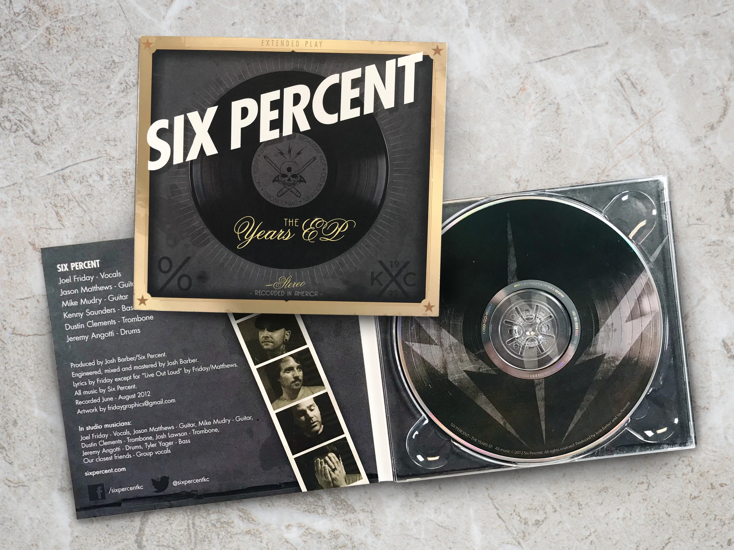 Packaging and design for Six Percent EP release.