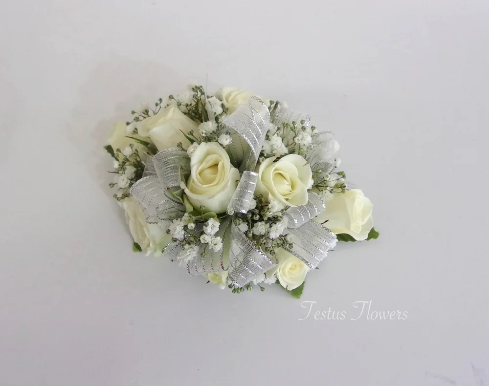 White Rose Wrist Corsage