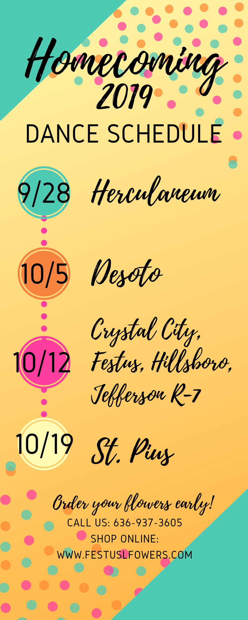 Homecoming 2019 Dance Schedule